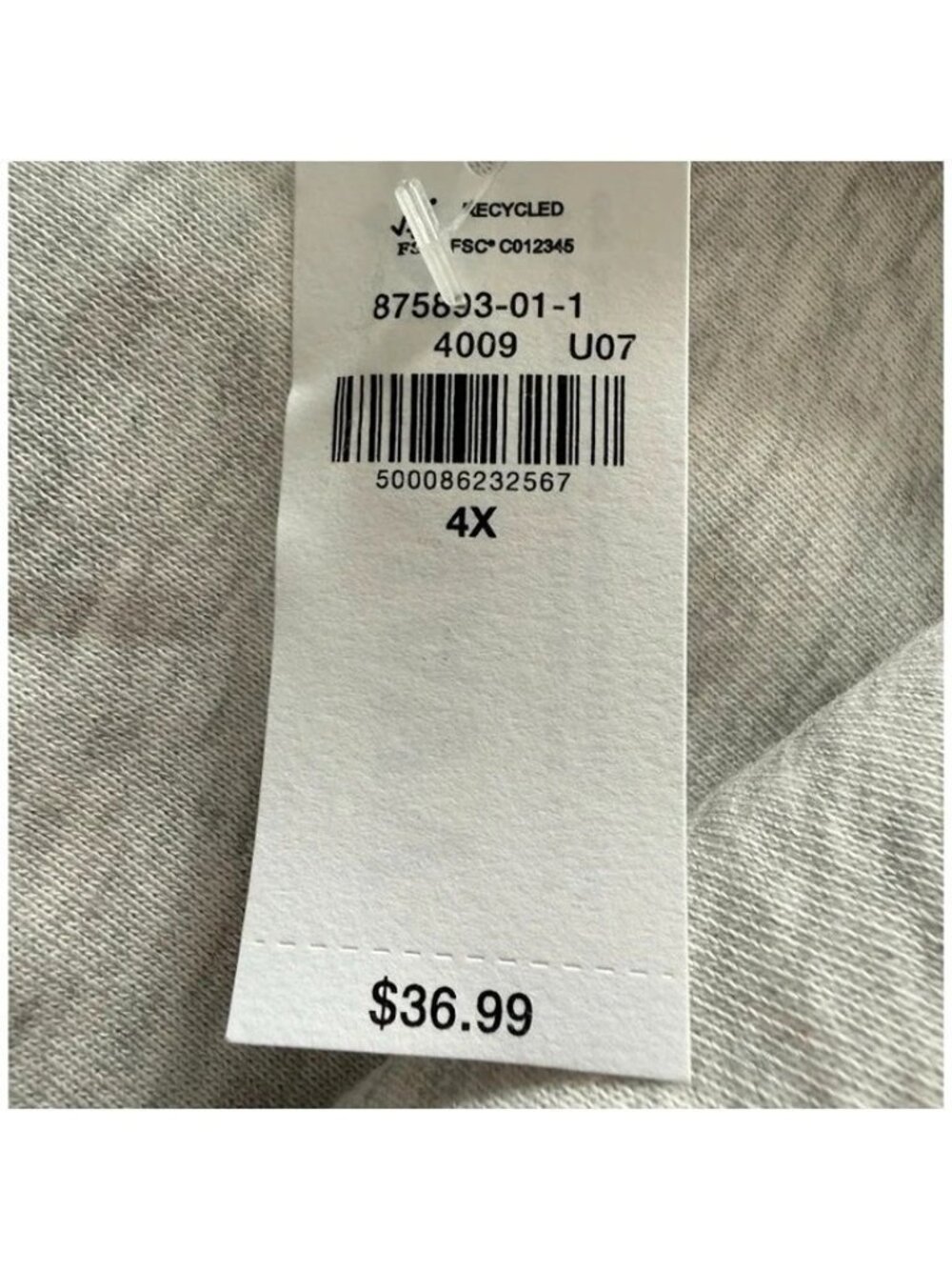 Old Navy Together United Gray Embroidered French-Terry Sweatshirt 4X - Picture 5 of 5